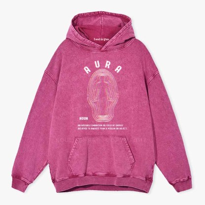 Soulisfree  Glitch Energy Aura Washed Hoodie