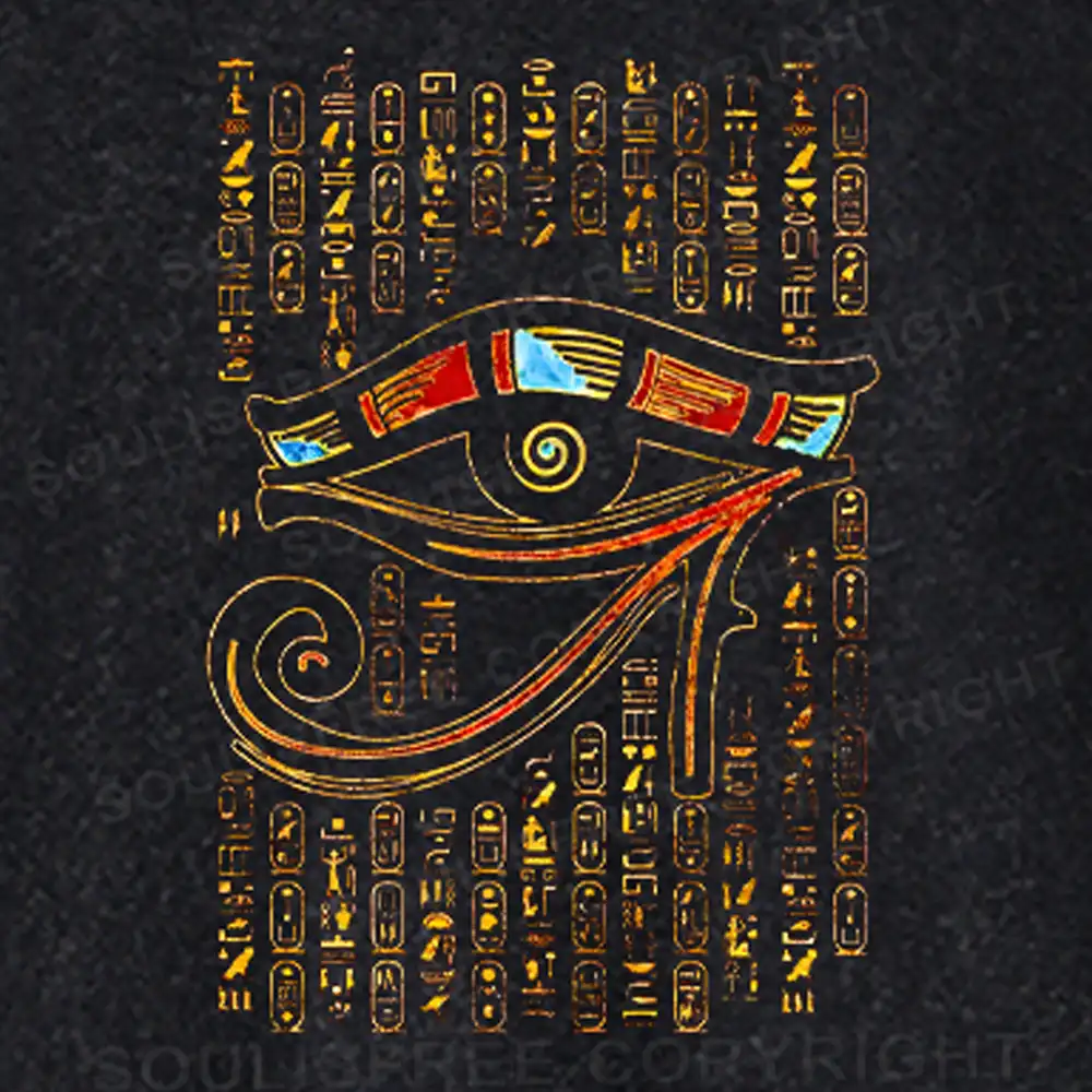 Eye Of Horus Washed Cropped Sweatshirt