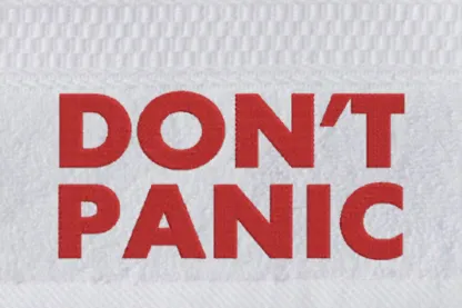 Don't Freak Out Embroidered Hand Towel
