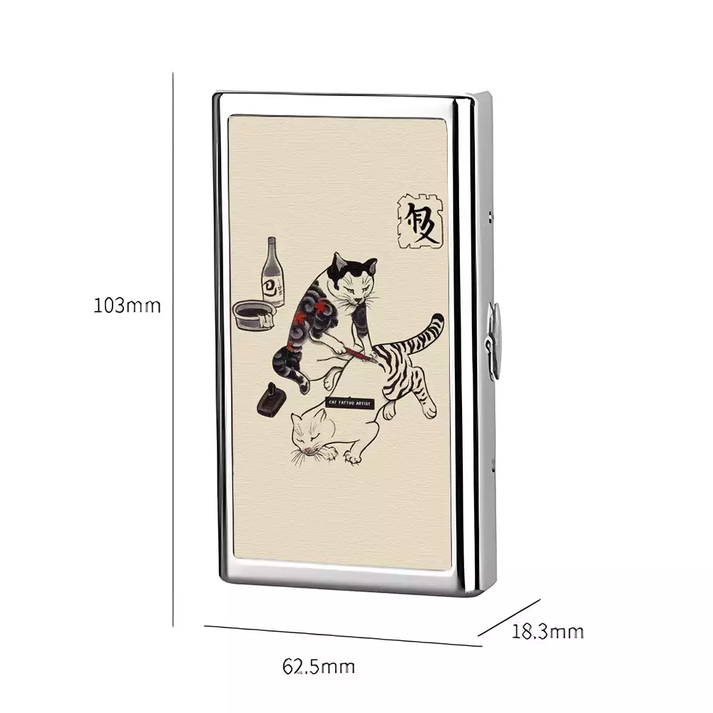 Cat Tattoo Cigarette Case