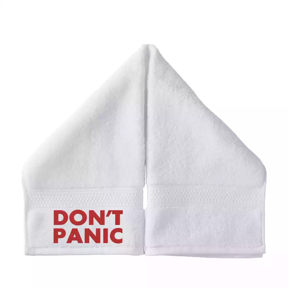 Don't Freak Out Embroidered Hand Towel