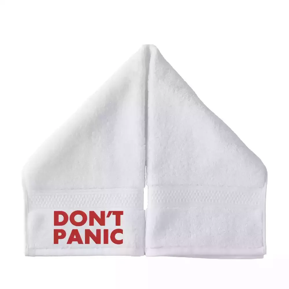 Don't Freak Out Embroidered Hand Towel