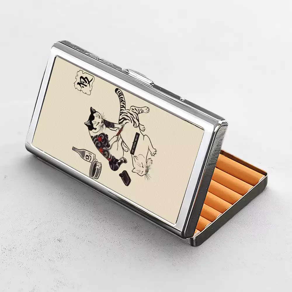 Cat Tattoo Cigarette Case