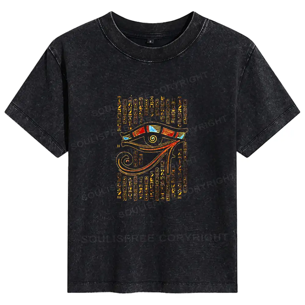 Eye Of Horus Basic Washed T-shirt
