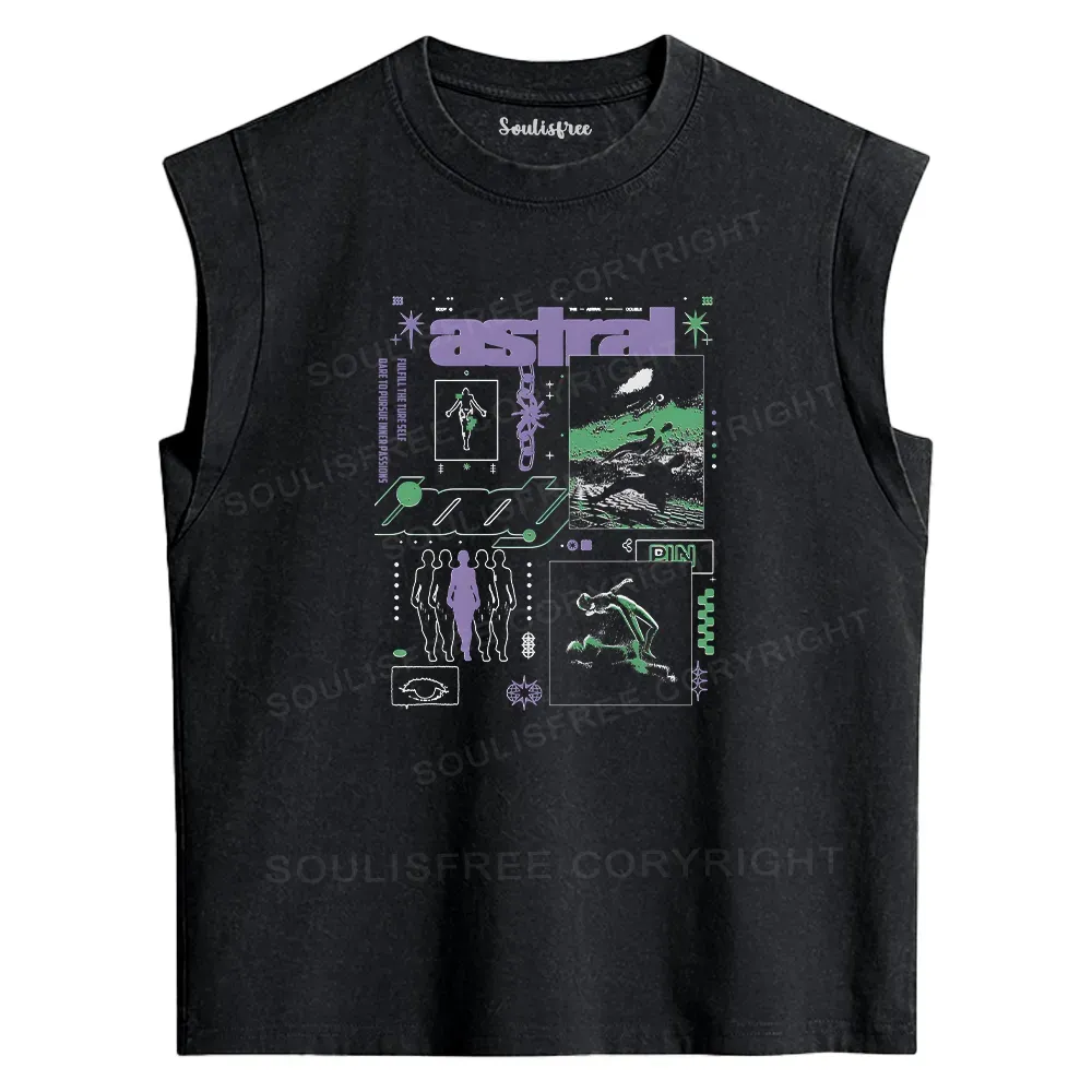 Designed Be The Master Of Your Own Life Washed Tank Tops
