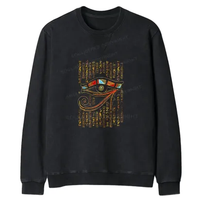 Eye Of Horus Regular Fit Washed Sweatshirt