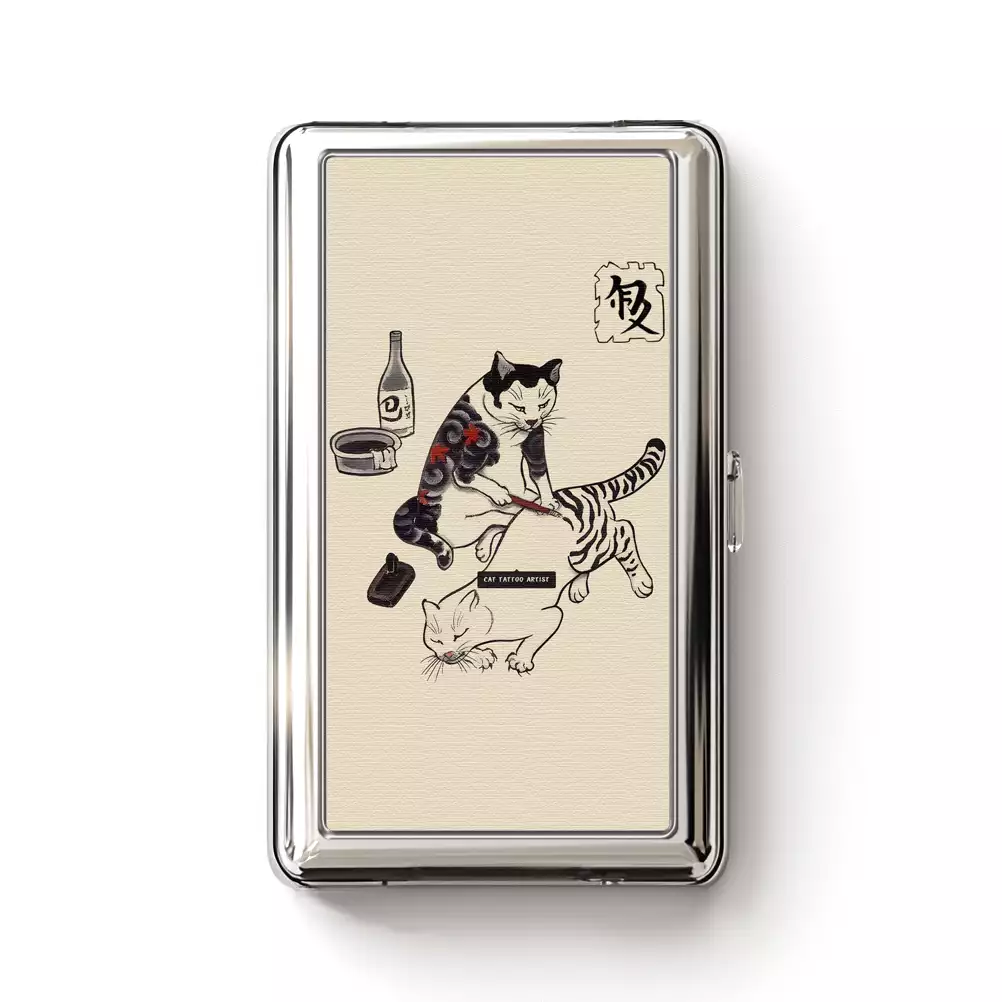 Cat Tattoo Cigarette Case