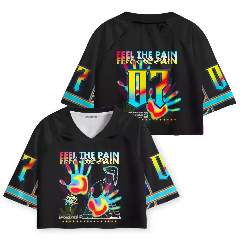 Soulisfree FEEL THE PAIN —Energy Transfer Cropped Jersey