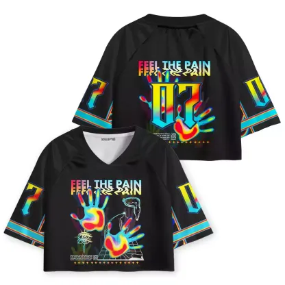 Soulisfree FEEL THE PAIN —Energy Transfer Cropped Jersey