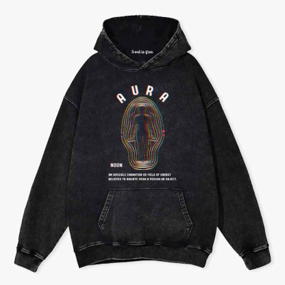 Soulisfree  Glitch Energy Aura Washed Hoodie