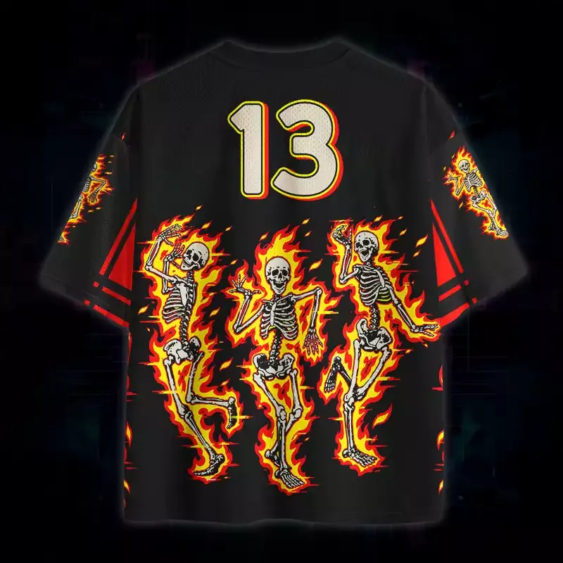 Soulisfree Dancing Skeleton Sinner Club Mesh Jersey