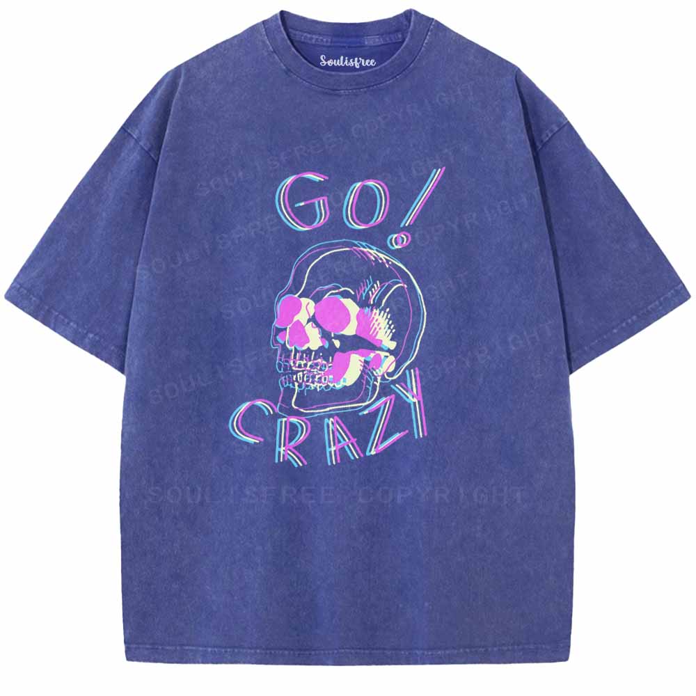 Soulisfree   GO! CRAZY Washed Tee