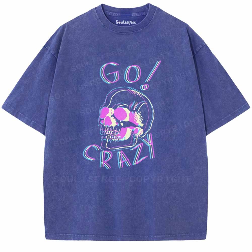 Soulisfree   GO! CRAZY Washed Tee