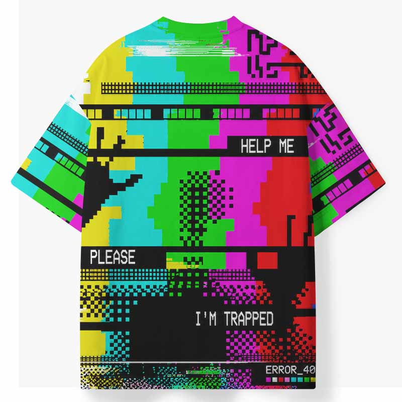 Soulisfree TRAPPED IN THE SIGNAL ECO‑PERF Graphic Tee