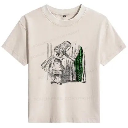 Wandering Into The Digital World Basic Washed T-shirt