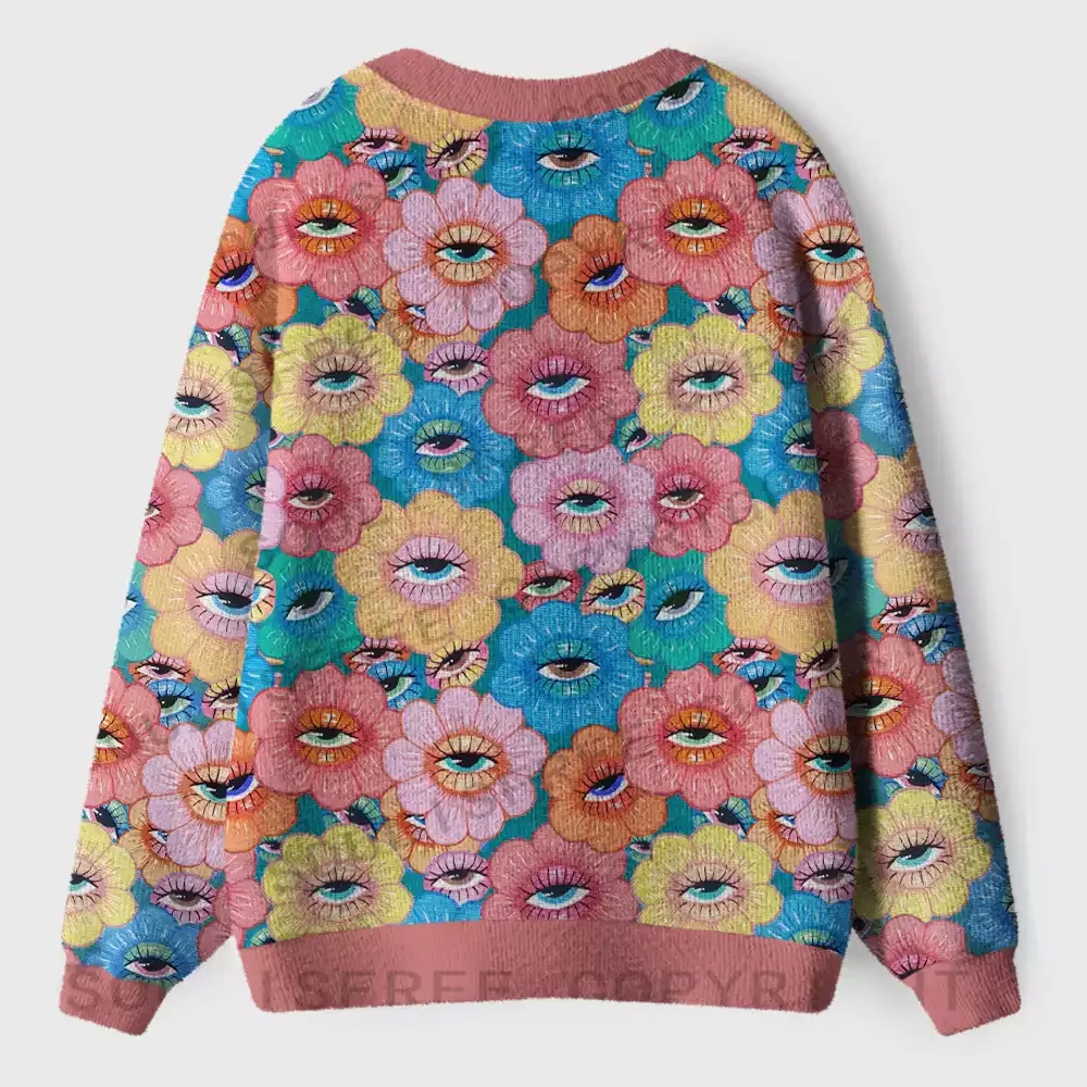 Psychedelic Garden Cardigan Sweaters