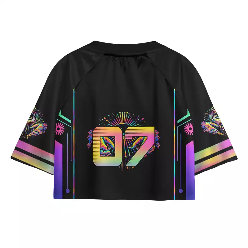 Soulisfree Psychedelic Mind Garden Cropped Jersey