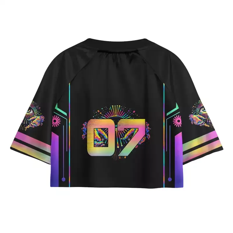 Soulisfree Psychedelic Mind Garden Cropped Jersey