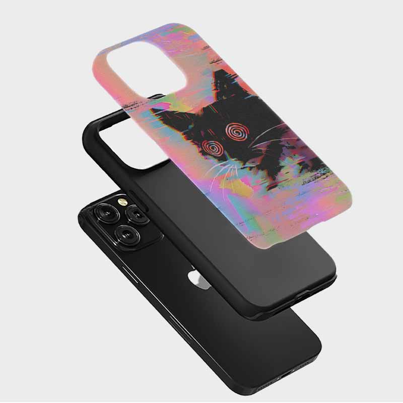 Soulisfree Glitchy Cat Matte Phone Case