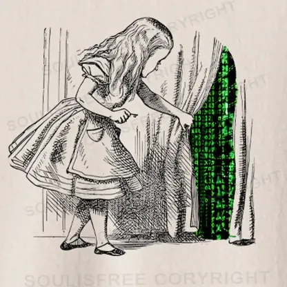 Wandering Into The Digital World Washed Crop T-shirt