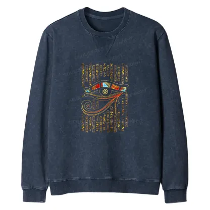 Eye Of Horus Regular Fit Washed Sweatshirt