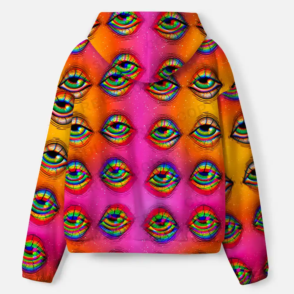 Prismatic Ocular Gradient All-Over Print Hoodie