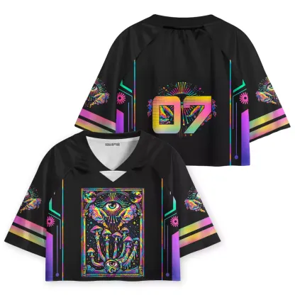 Soulisfree Psychedelic Mind Garden Cropped Jersey