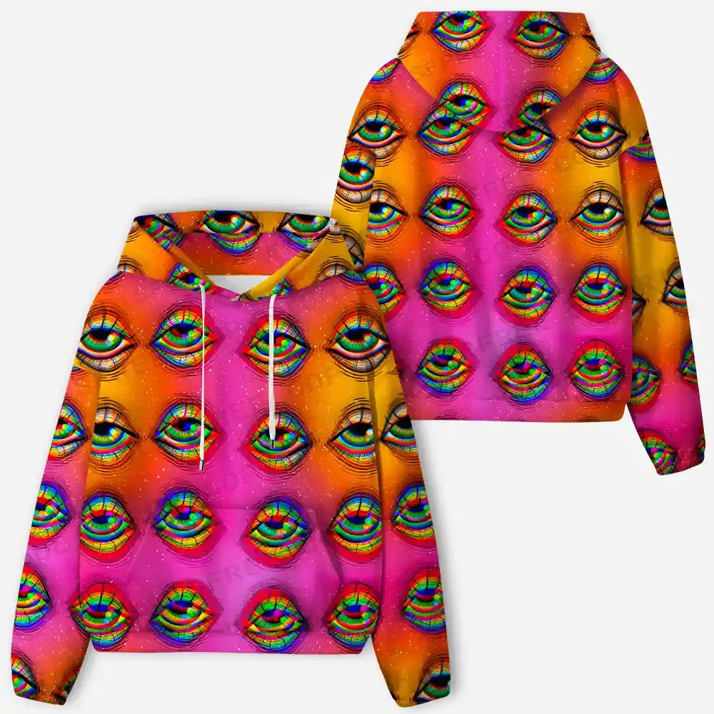 Prismatic Ocular Gradient All-Over Print Hoodie