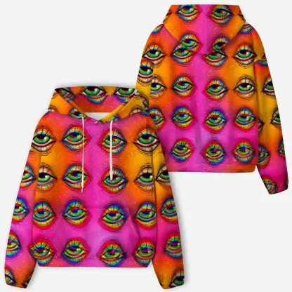 Prismatic Ocular Gradient All-Over Print Hoodie