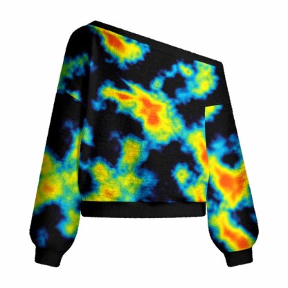 Soulisfree Thermal Heatmap Women's Fuzzy Crewneck Sweater