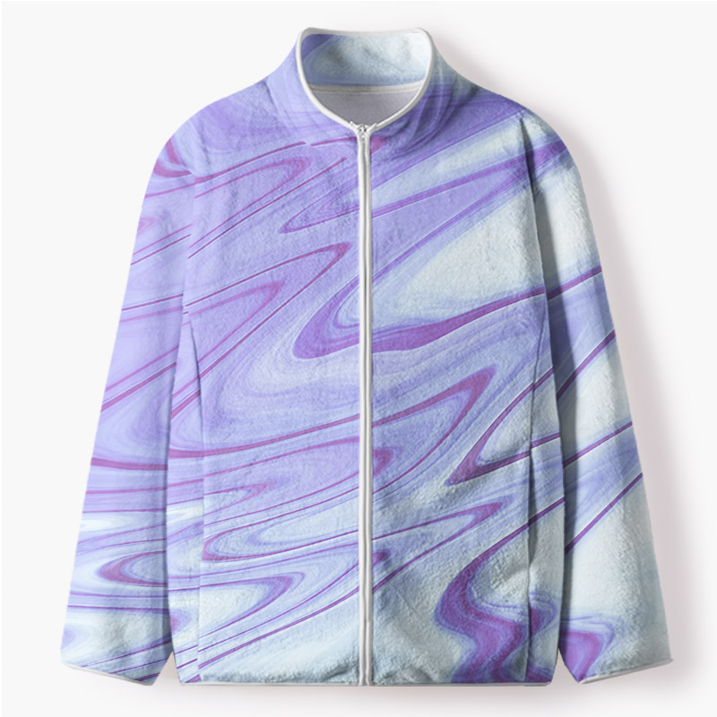 Soulisfree  Fluid Reverie Flannel Zip-Up Jacket