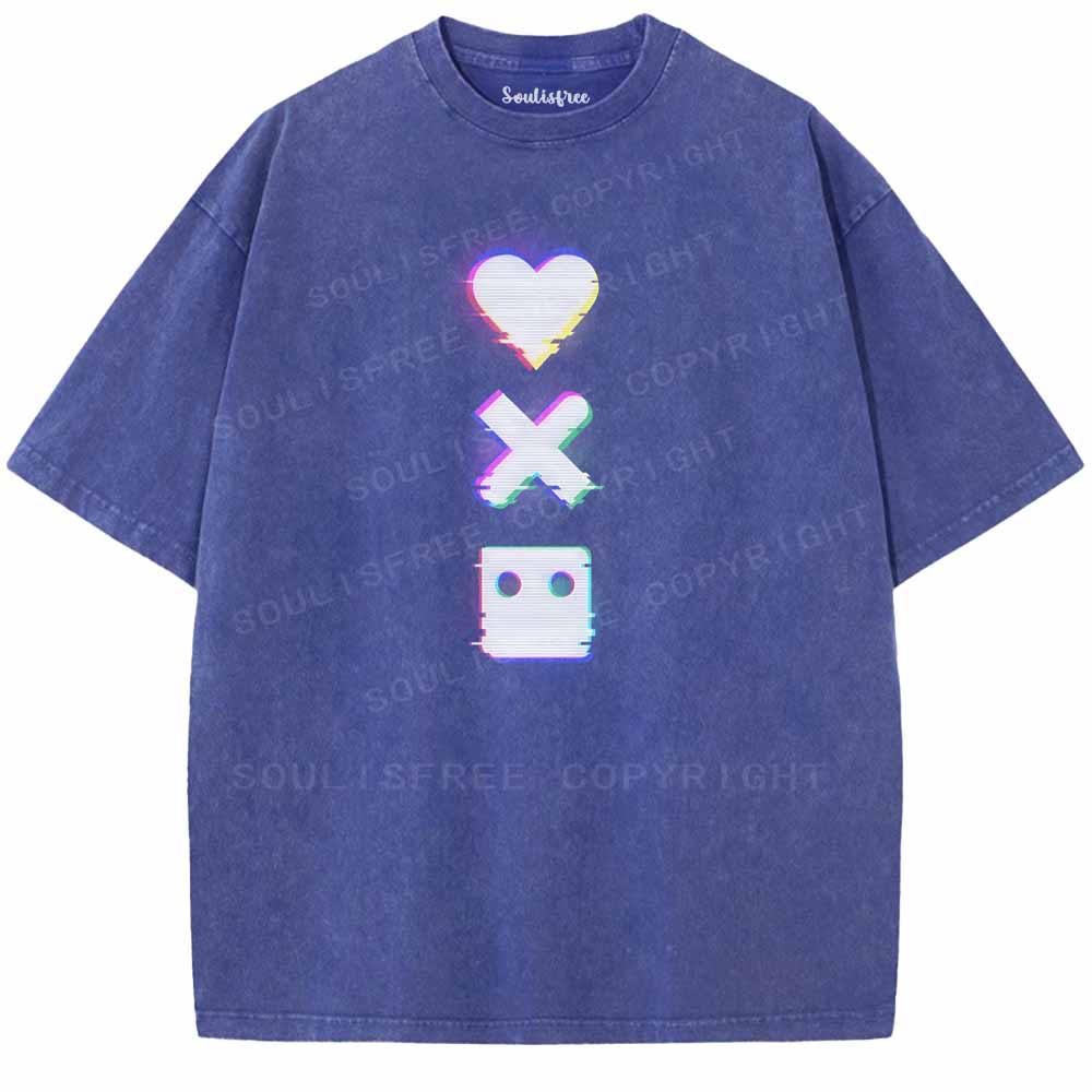 Soulisfree  GLITCH LOVE & DEATH Washed Tee