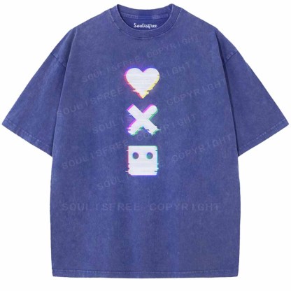 Soulisfree  GLITCH LOVE & DEATH Washed Tee
