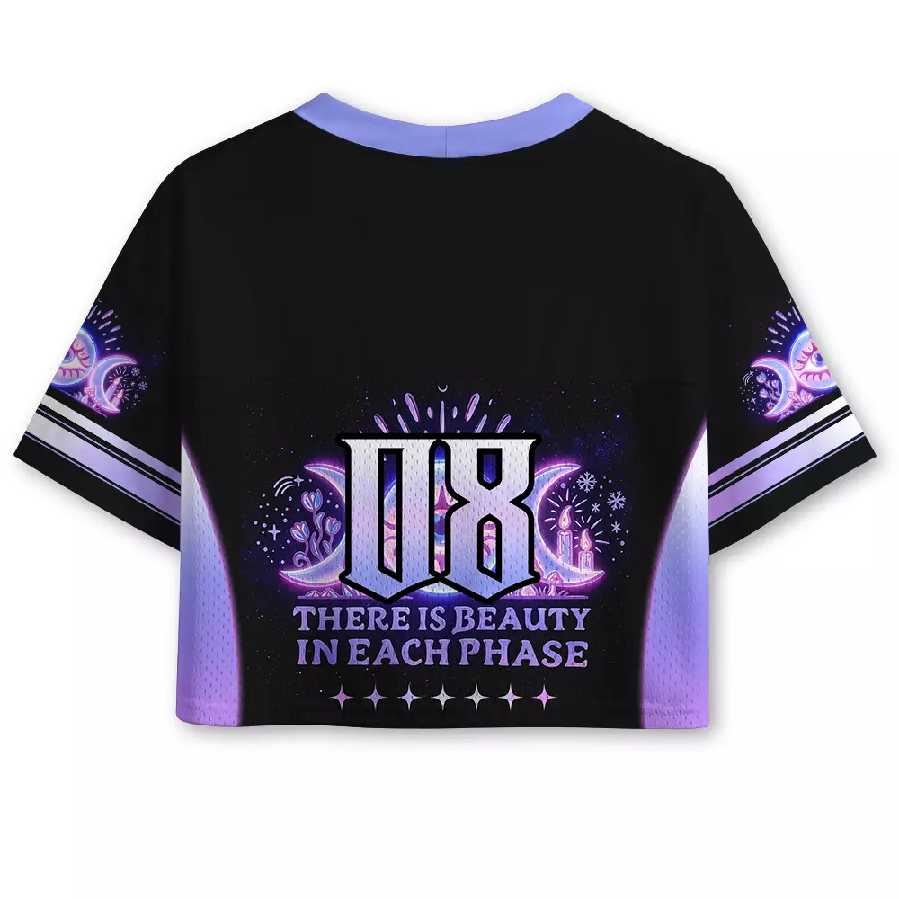 Soulisfree THERE IS BEAUTY IN EACH PHASE Cropped Mesh Jersey