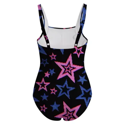 Soulisfree Glow-In-The-Dark Stars One‑Piece Swimsuit