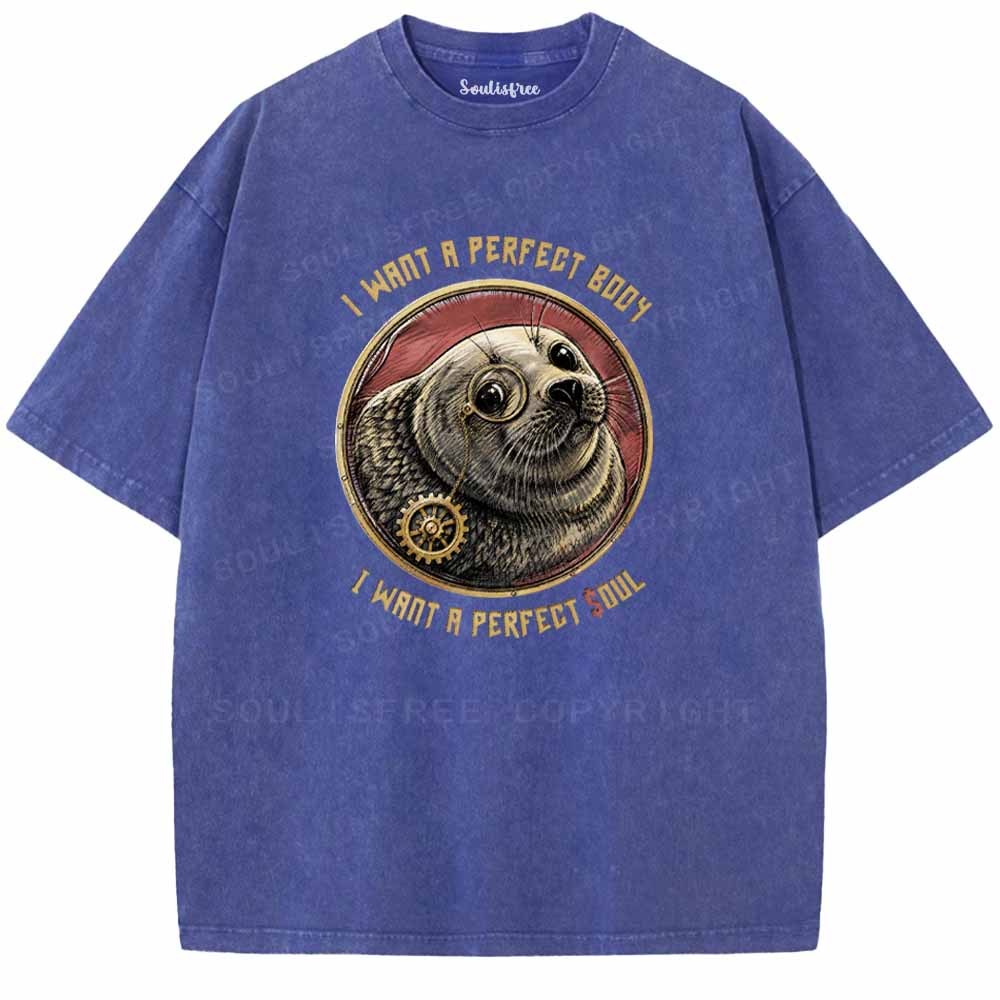 Soulisfree PERFECT BODY ,PERFECT SOUL Washed Tee