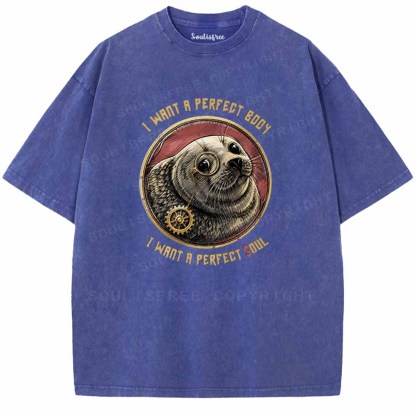 Soulisfree PERFECT BODY ,PERFECT SOUL Washed Tee