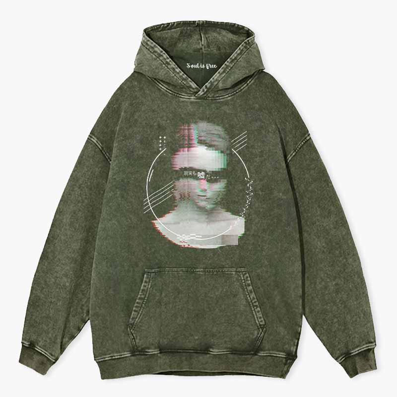 Soulisfree Reality Is Just A Lie Washed Hoodie