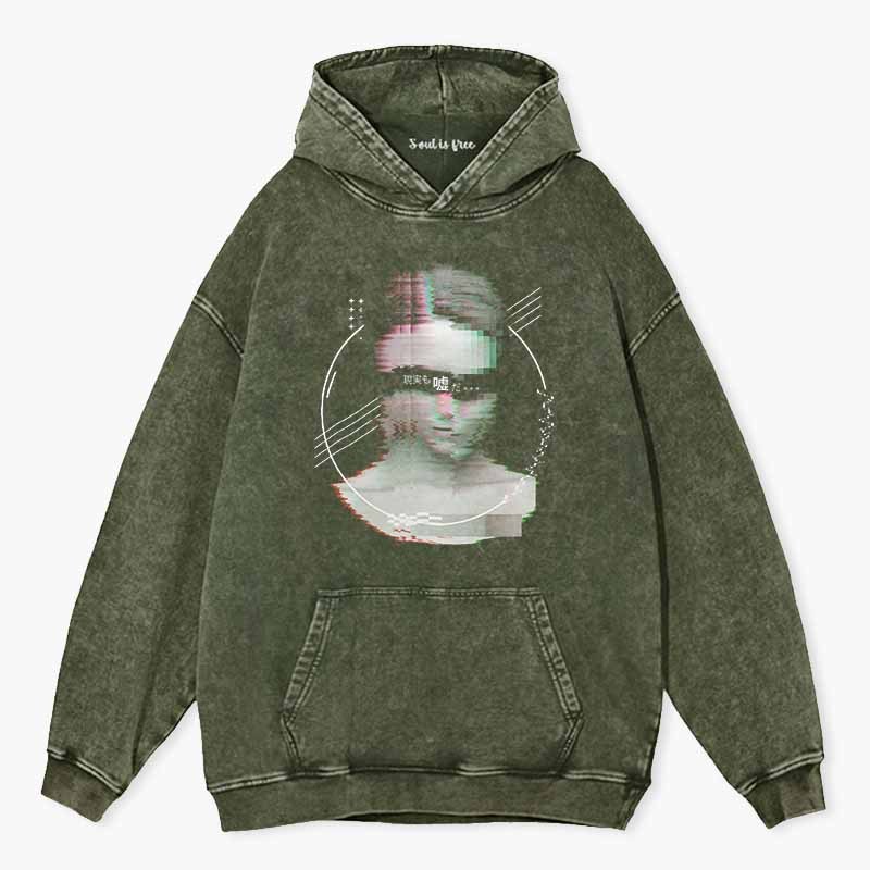 Soulisfree Reality Is Just A Lie Washed Hoodie
