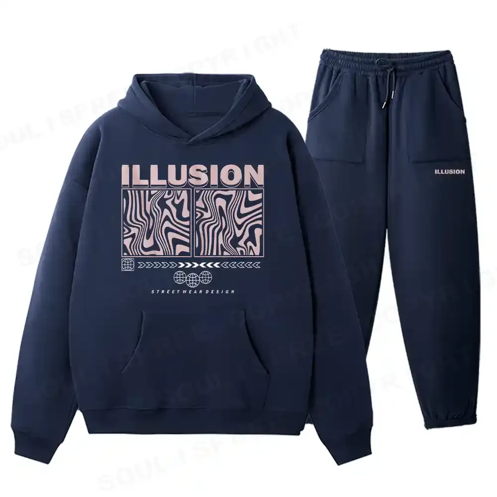 Visual Mirage Fleece Hoodie Set