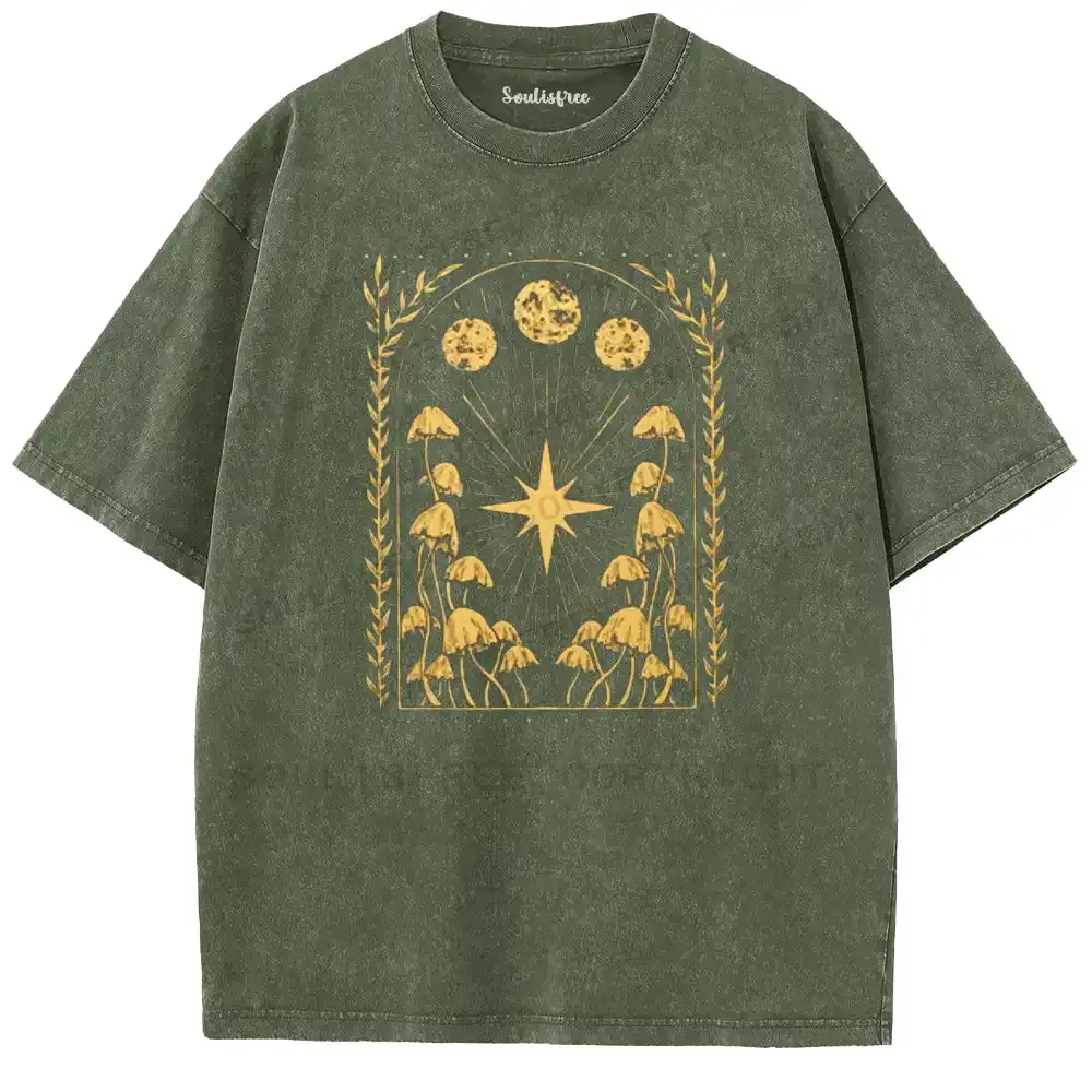 Gilded Star-Moon Washed T-shirt