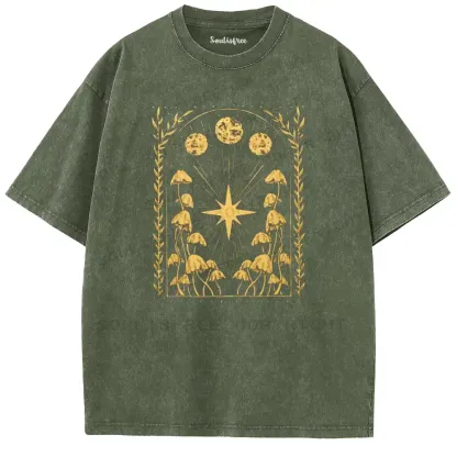Gilded Star-Moon Washed T-shirt