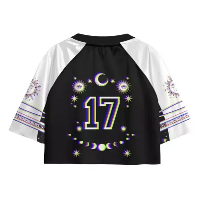 Soulisfree Universe Within You Optic Lines Illusion Cropped Jersey