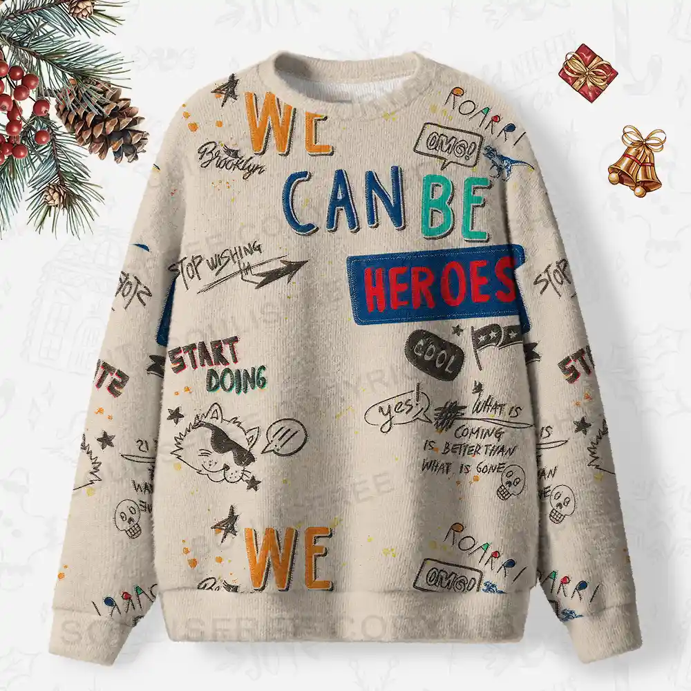 Words and Wonders Ugly Christmas Knit Sweatshirt