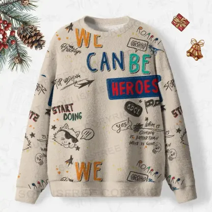 Words and Wonders Ugly Christmas Knit Sweatshirt