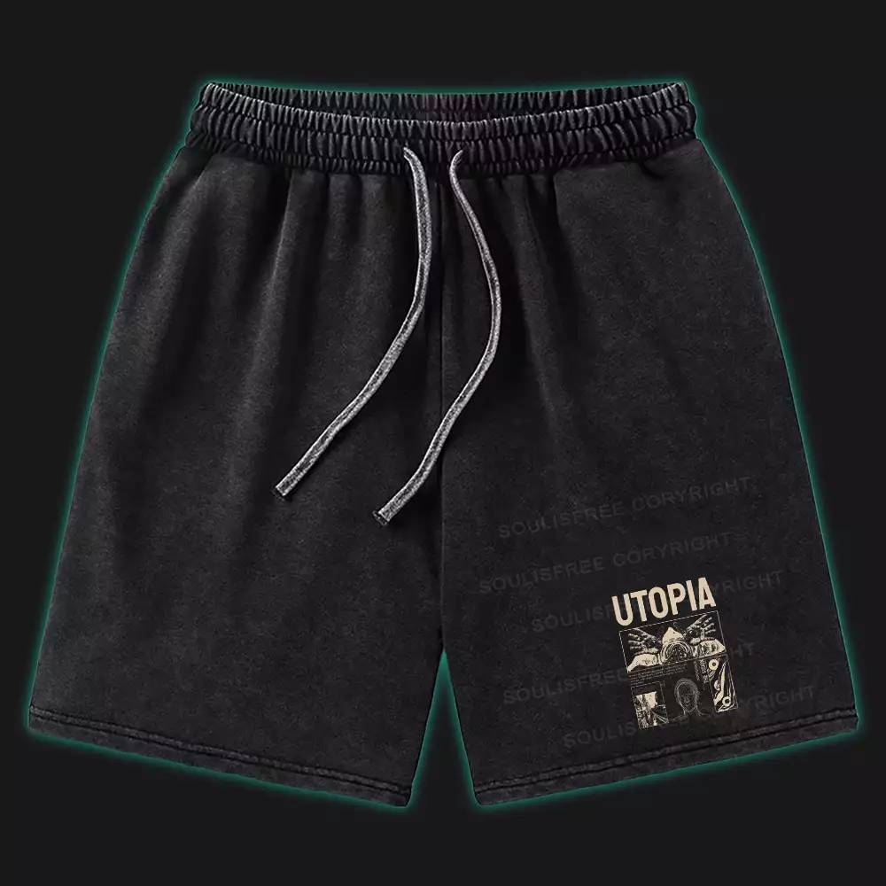 Yearning For Utopia Washed Shorts