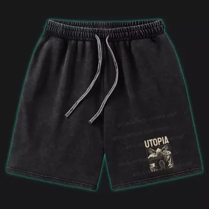 Yearning For Utopia Washed Shorts