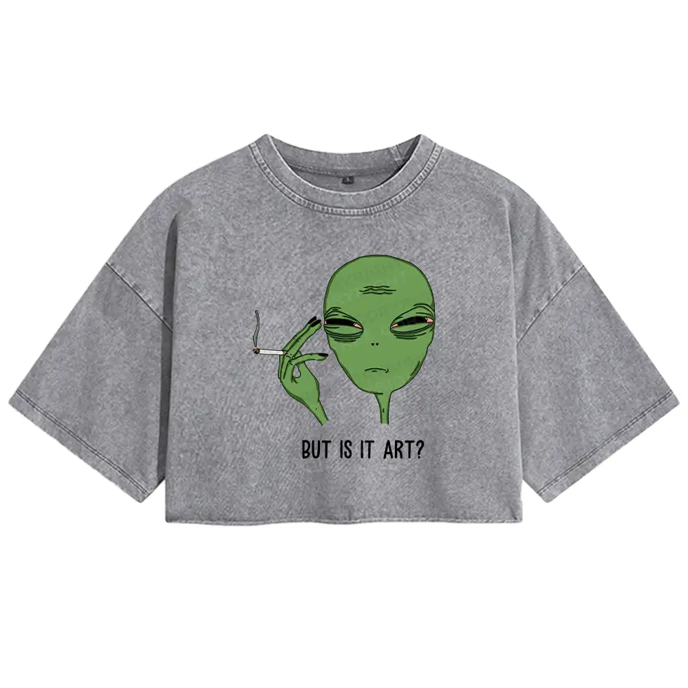 Is It Art Washed Crop T-shirt