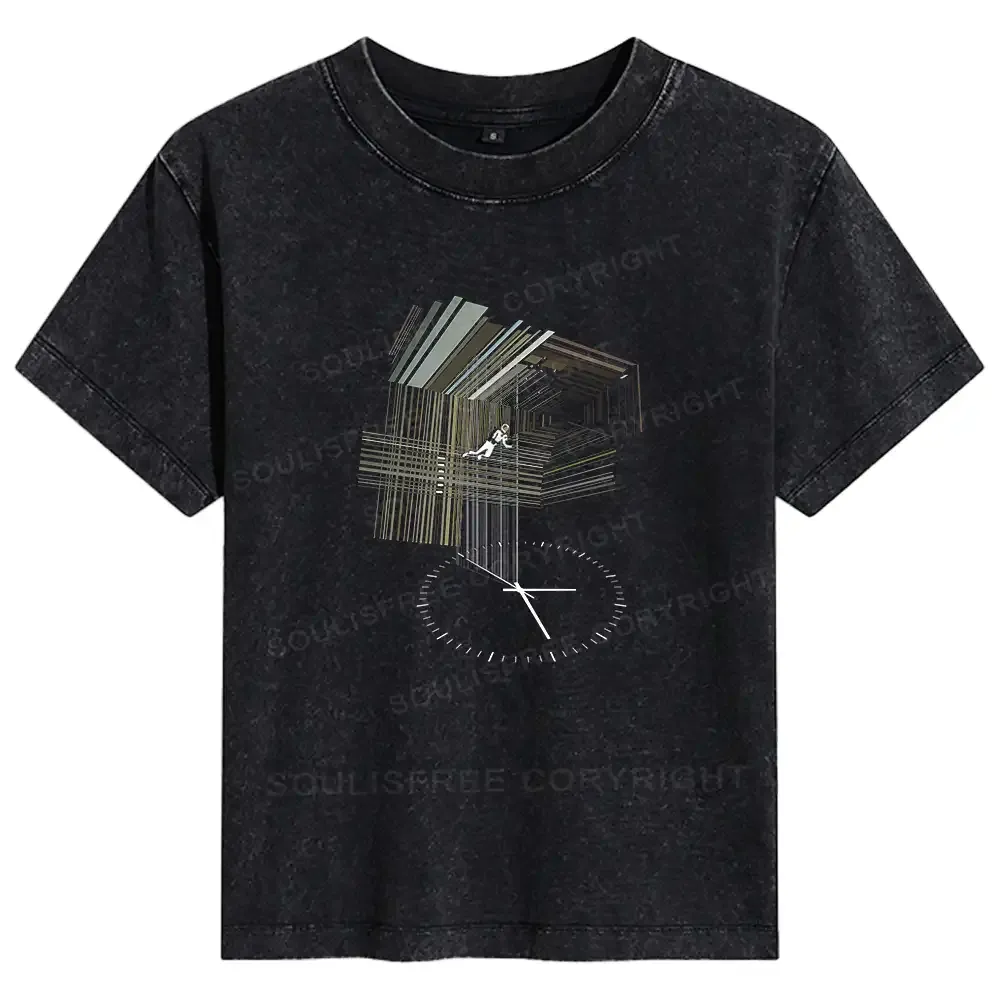 Designed Secret Behind The Bookshelf Basic Washed T-shirt