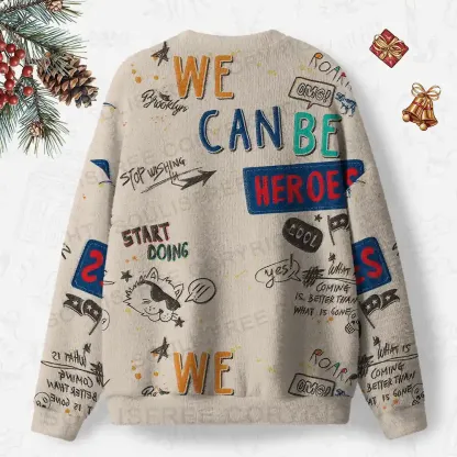 Words and Wonders Ugly Christmas Knit Sweatshirt